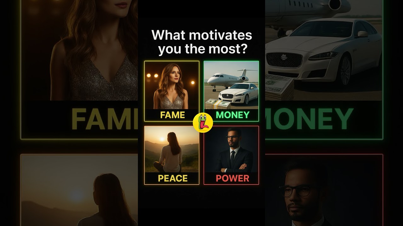 Choose 1: Fame ✨ Money 💵 Peace ☮️ Power 💪