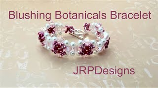 Blushing Botanicals Bracelet and Best Bead Box For February 2022 from Potomac Beads