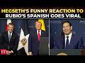 Can I Speak Spanish Rubio Asks Trump Hegseth Jokes I Only Speak American In Fun Summit Moment