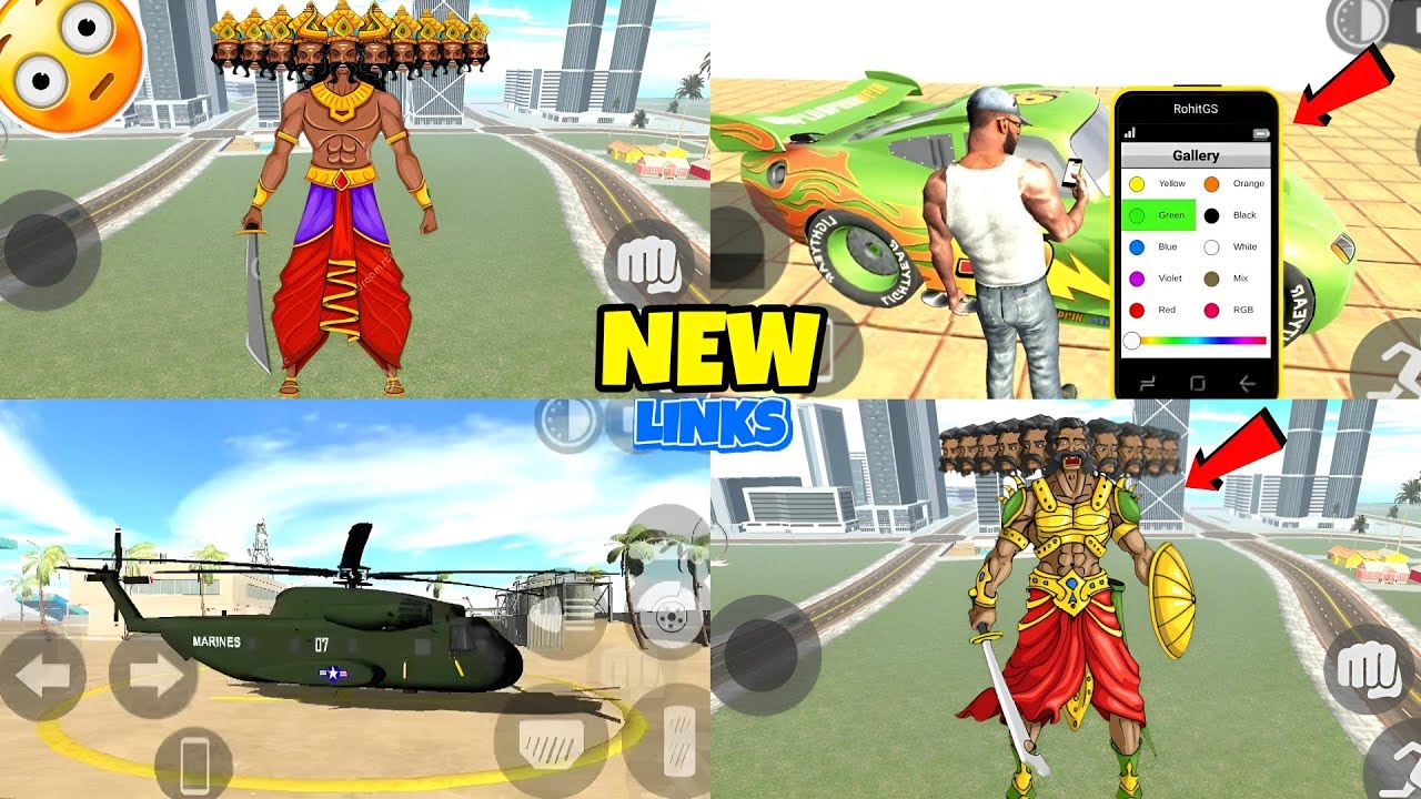 RAVAN LINK + MCQUEEN CAR 🚗 + ARMY HELICOPTER | CHEAT CODE 😱 | INDIAN BIKE DRIVING 3D | NEW UPDATE 🤑
