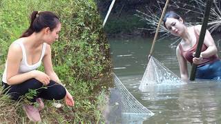 Making fishing and cooking tools in the bamboo forest. Baking cakes to visit my elderly mother.