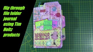 file folder album flip through using Tim Holtz products
