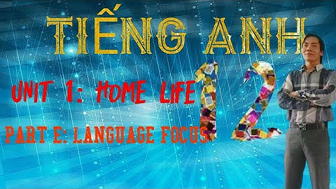 Tiếng Anh 12 - Unit 1: Home Life - Language Focus