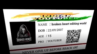 New Id Card Xml alight Motion Xml editor Id Card Xml broken Heart Editing World