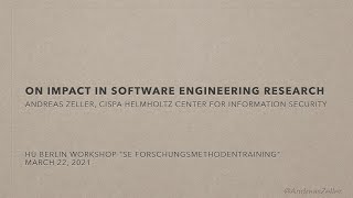 On Impact in Software Engineering Research
