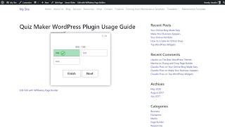 How To Customize Quiz Maker WordPress Plugin?