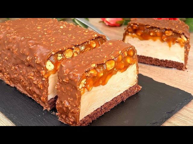 ⁣Snickers-Kuchen, ein einfaches Rezept, das Sie umhauen wird! Einfach und sehr lecker! 😋