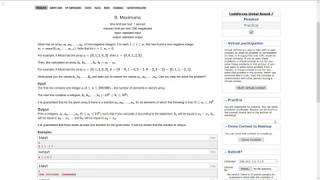 Maximums Problem 1326 B Codeforces