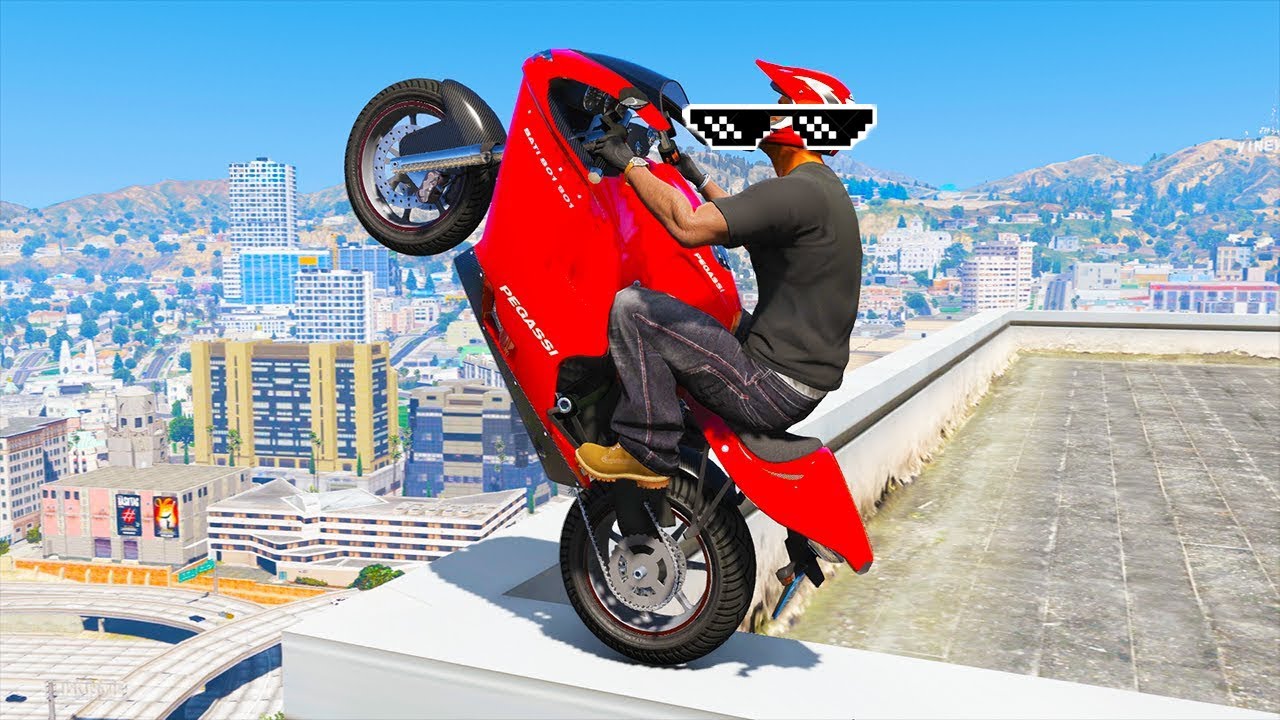 GTA 5 AMAZING Skills #5 (GTA 5 Epic, Stunts, Fails, Wins, Jumping, Thug ...