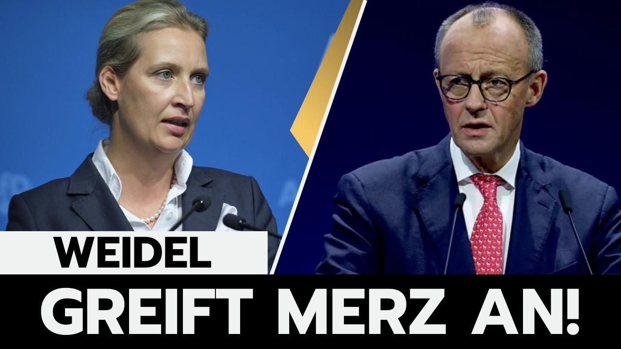 Eklat in München: Weidel konfrontiert Merz vor internationalem Publikum!
