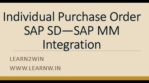 individual purchase order in sap | sap mm sd integration #sap #sapmm #sapsd #learn2win #learntowin
