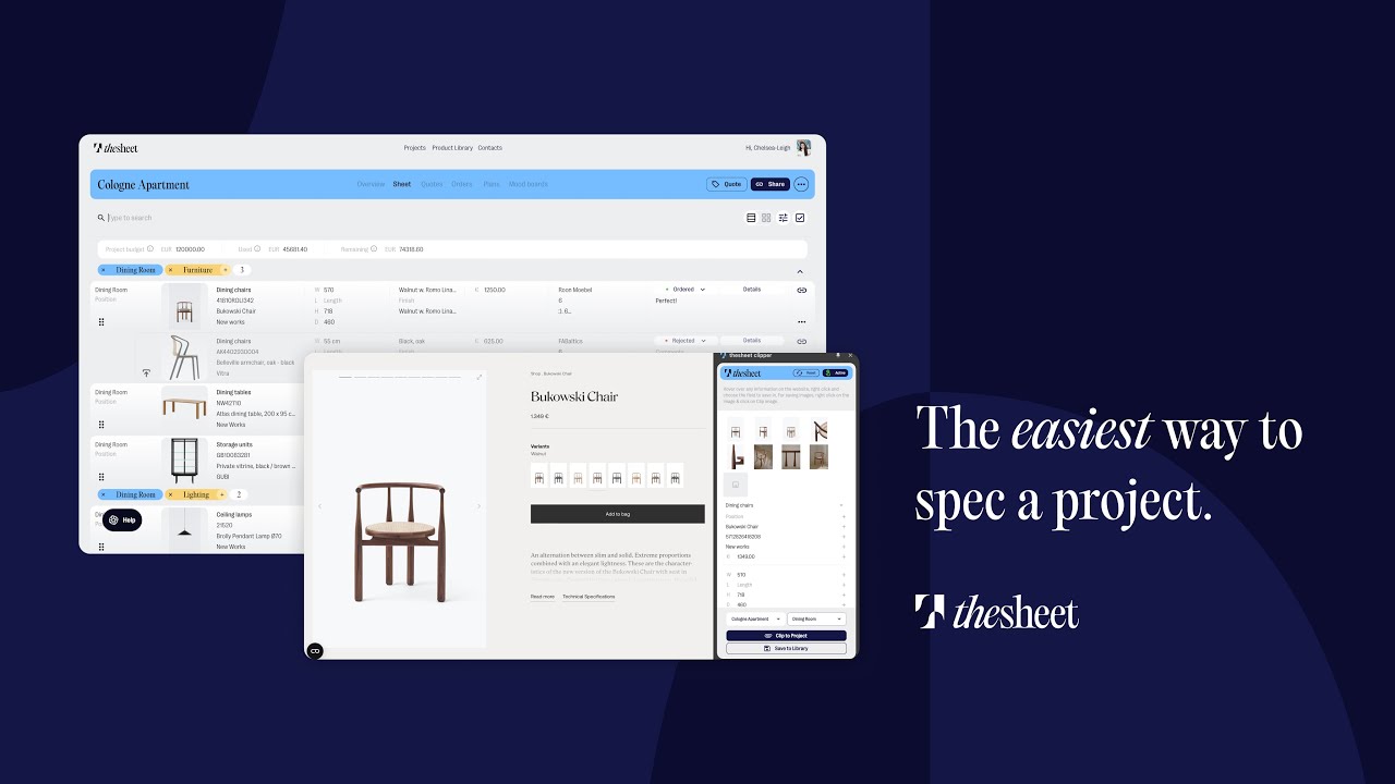The easiest way to spec an interior design project - thesheet - YouTube