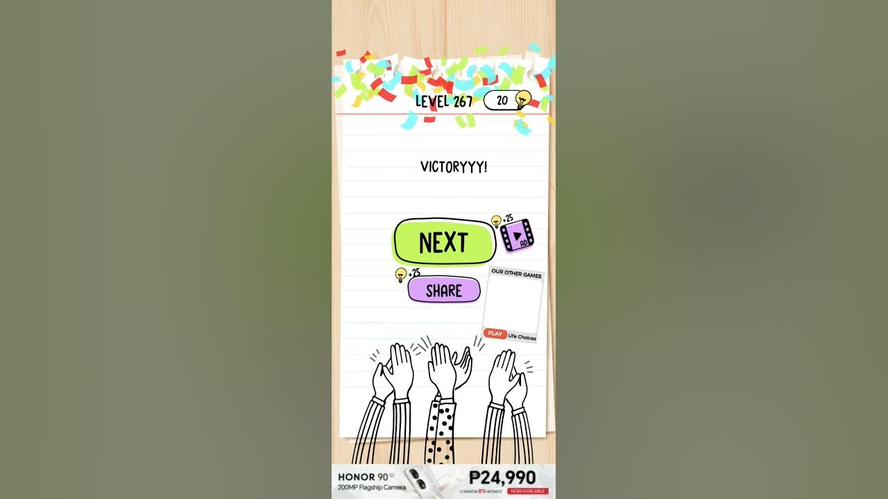 Brain test levels 266, 267, 268, and 269 braincess braingames 