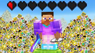 I Got ALL 81 Minecraft Advancements on Half a Heart!