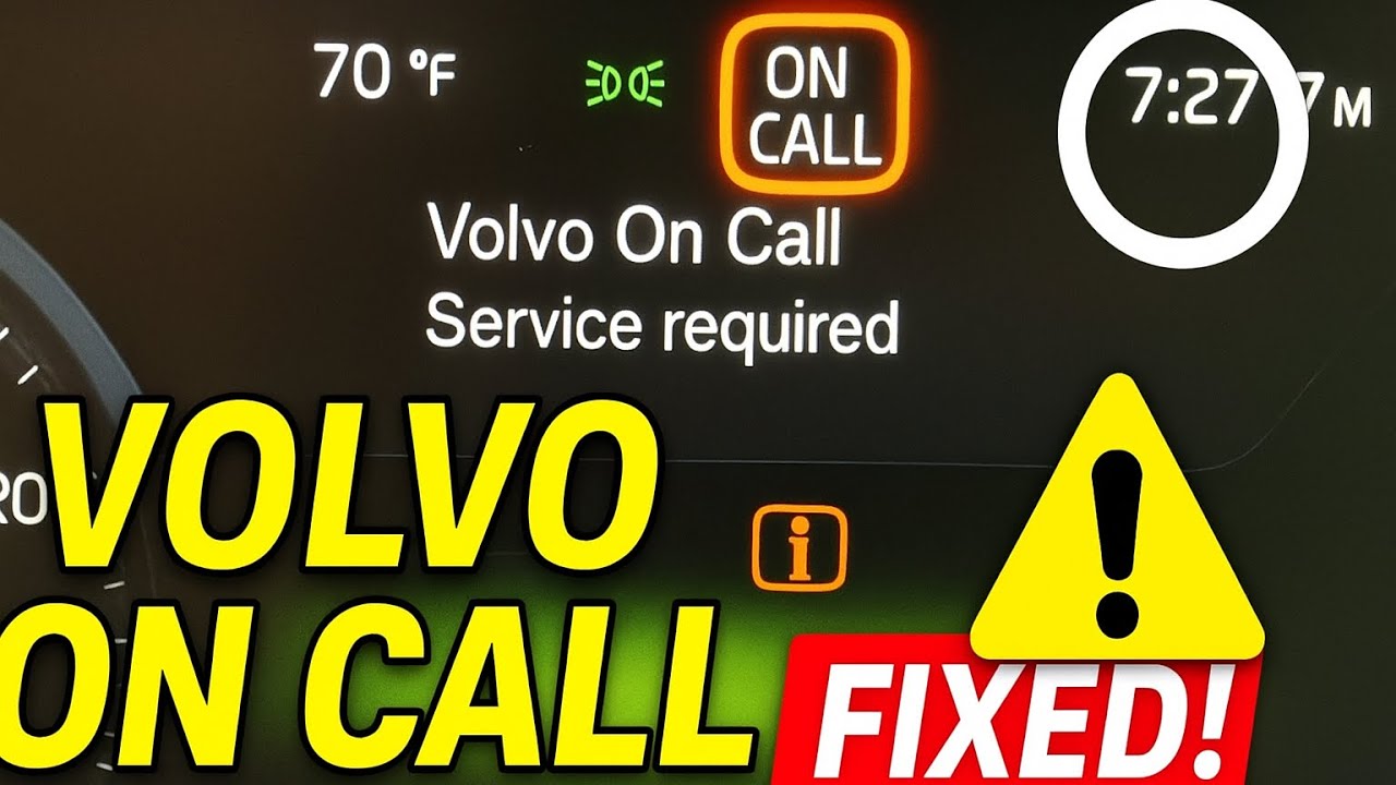 Volvo XC90: How to Fix 'Volvo On Call Service Required' Message