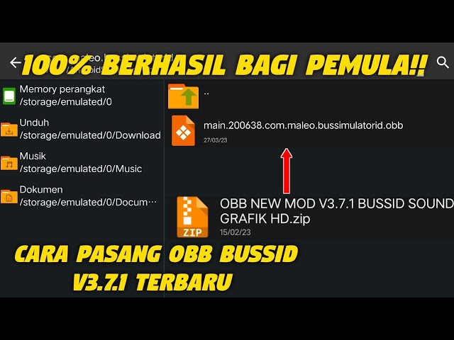 100% BERHASIL BAGI PEMULA!! TUTORIAL CARA PASANG OBB BUSSID V3.7.1 TERBARU class=