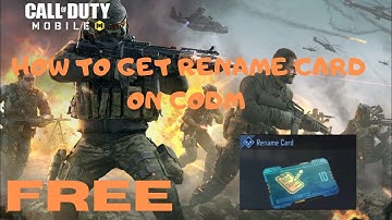 HOW TO GET RENAME CARD FOR FREE | HOW TO CHANGE USERNAME COD MOBILE (2023)