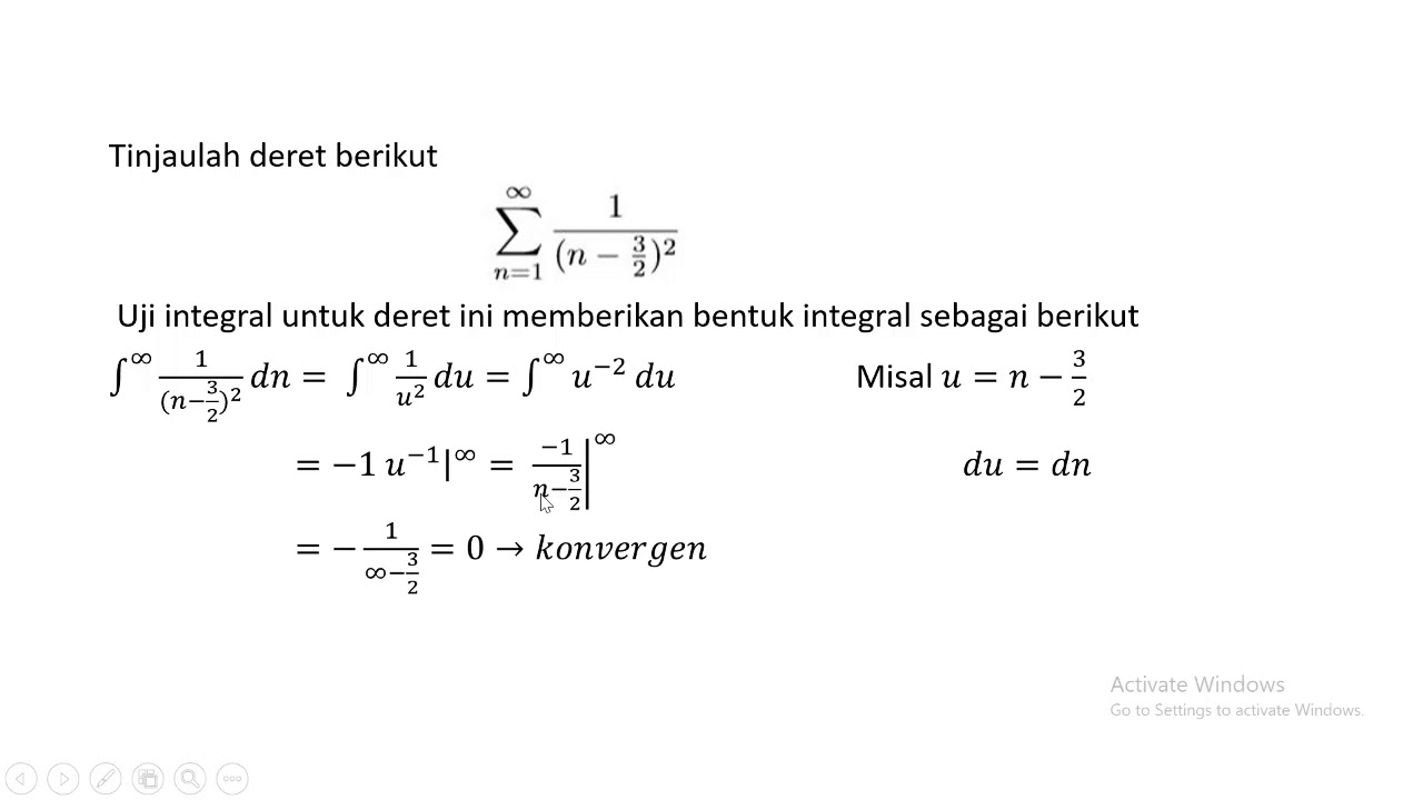 uji-kekonvergenan-deret-dengan-uji-integral-youtube