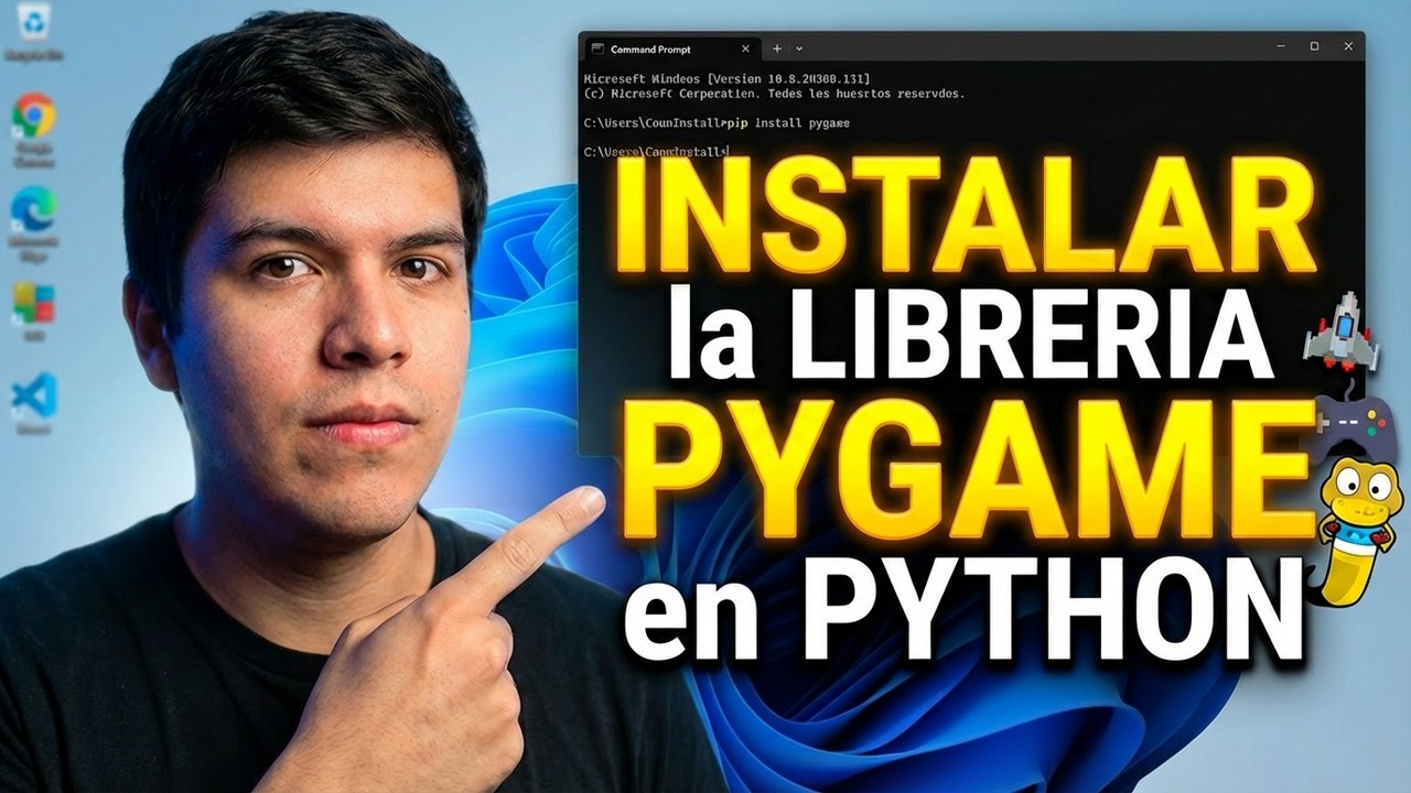 como INSTALAR la LIBRERIA PYGAME en PYTHON 🚀 - YouTube