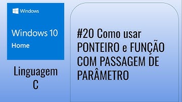 #20 Como usar PONTEIRO e FUNÇÃO COM PASSAGEM DE PARÂMETRO