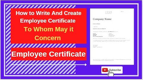 How to Write and Create Employee Certificate in MS Word | To Whom May it Concern | by world tech