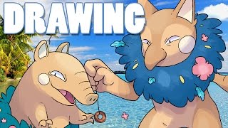 Alolan Drowzee & Hypno - Speeddraw