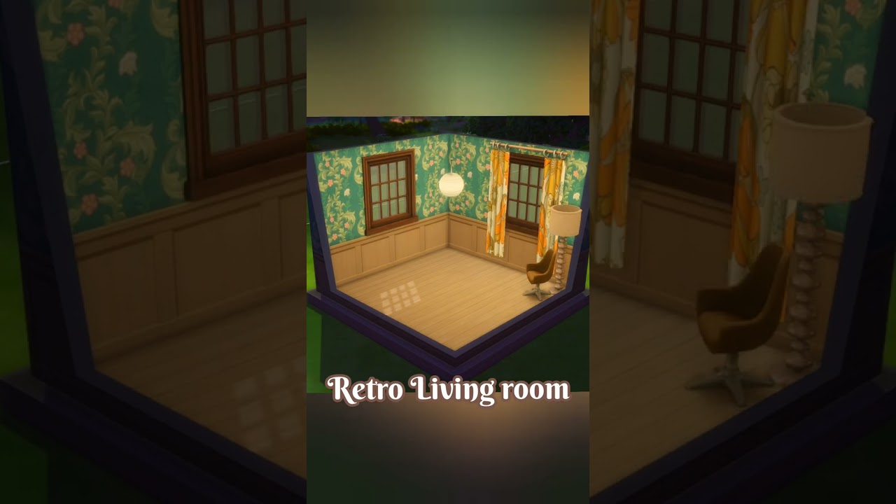 Retro living room in The Sims 4! 