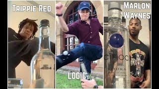 Rappers Bottle Cap Kick Challenge Trippie Redd Logic Swae Lee Marlon Waynes