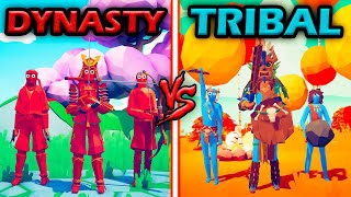 WARRIORS OF DYNASTY vs WILD TRIBAL TEAM  Totally Accurate Battle Simulator | TABS