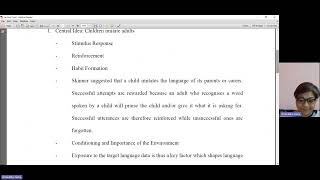 Introduction to Language Acquisition part 1