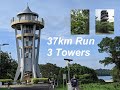 37km trail run  3 towers