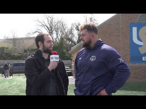 Former Shepherd OL Joey Fisher after his Pro Day