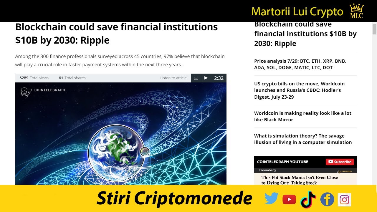 Stiri Crypto Ripple Tokenizeaza Piata Imobiliara, Curs Tranzactionare