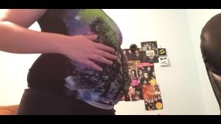 Belly inflation after stuffing in small shirt | Fattest Girl | DAte