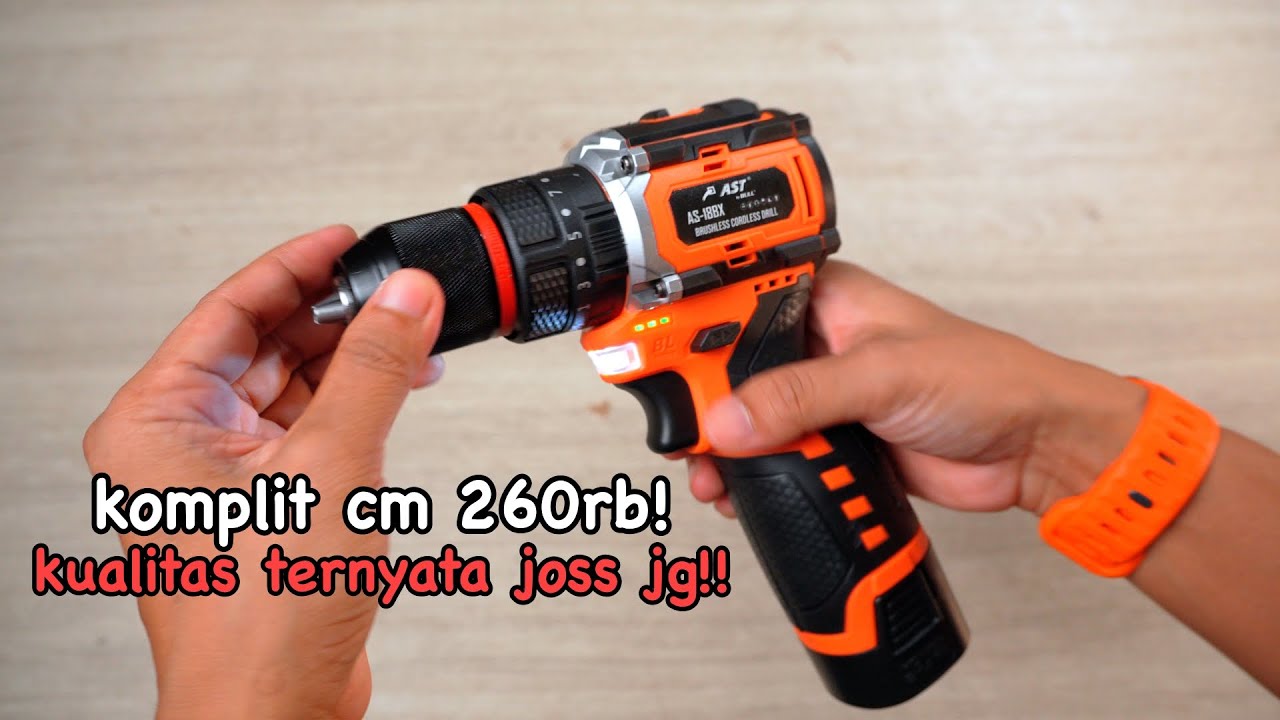 gilak aj harga segini ud dapat 18V dgn fitur hammer!! - AST AS-18BX CORDLESS BRUSHLESS IMPACT DRILL