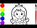 Halloween queen draw together,easy drawing, painting and Coloring drawing for kids and toddlers