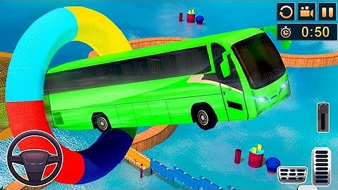 Impossible Master Bus Driving Simulator - Bus Stunts Offroad Mega Ramp Racing Android Gameplay
