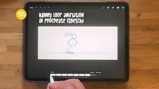 Bunny sketch animation loop in Procreate ❤️
