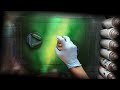 Green Nebula - Spray Paint Art- ASMR - Full