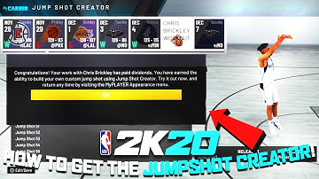 NBA2K20 - HOW TO GET THE JUMPSHOT CREATOR! CUSTOM JUMPSHOTS!
