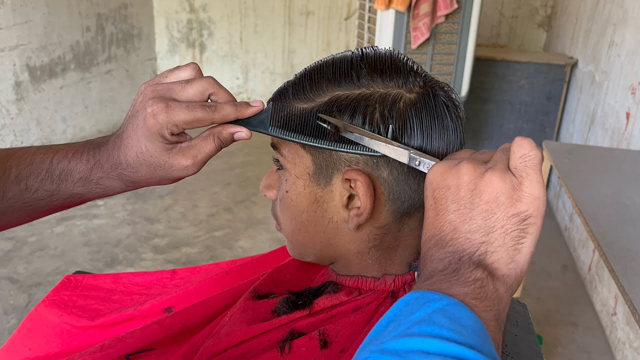 13-Year-Old Boy Stylish Haircut | Machine & Scissor ✂️Hair Styling Transformation | Madni Hair Salon