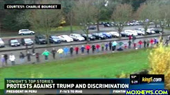 [News Today] - Anti Trump Protesters Holds Hands Around Green Lake In Seattle
