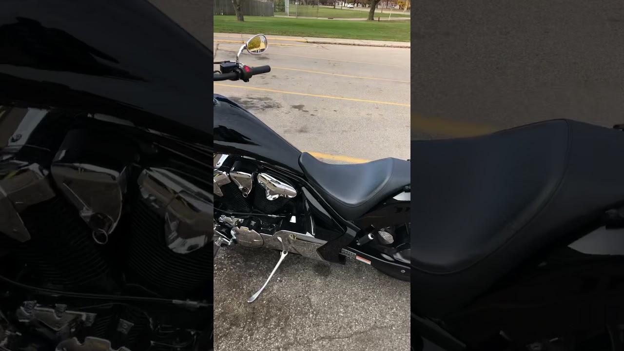 13 Honda Fury with Cobra exhaust minus baffles.