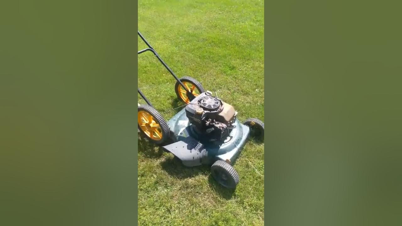 attempting to blow up a push mower YouTube