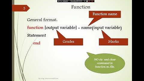 Matlab Lecture 8 Part 1 - Defining function, calling function | Everything For Everyone