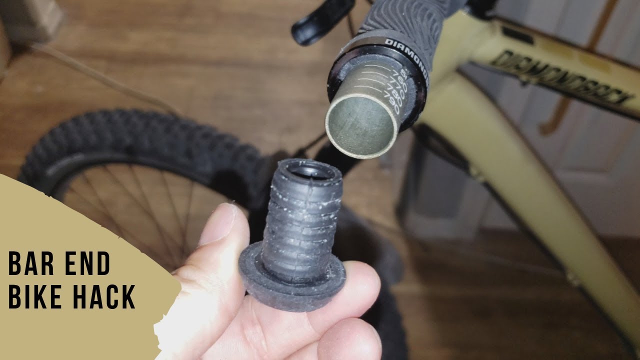 How to fit bar ends into handlebars that are too wide (inner tube hack