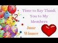 Membership Giveaway For June Membership Giveaway For June