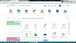 Use a template in your D2L class site content