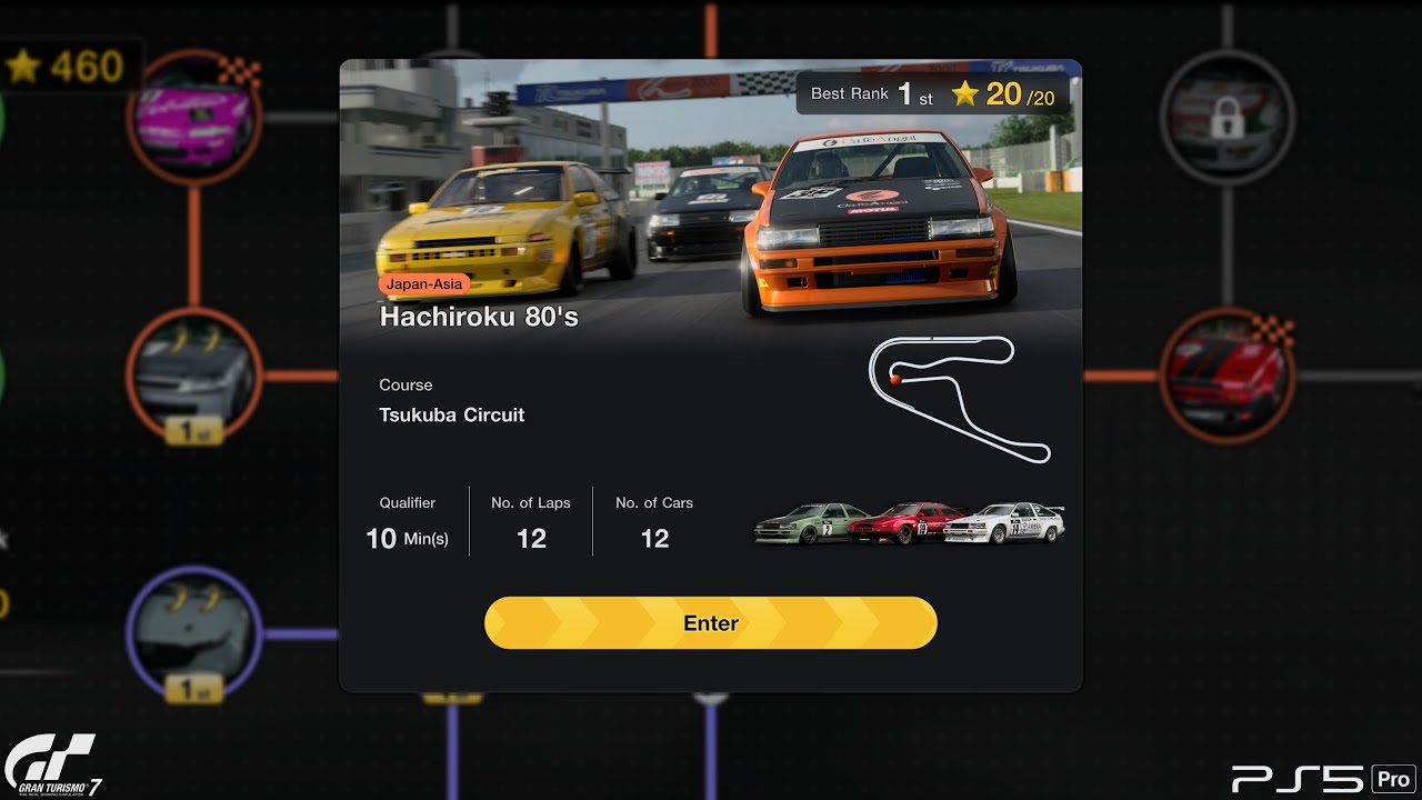 Gran Turismo 7 | Power Pack: Hachiroku 80's Tsukuba Circuit 12Laps