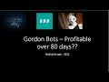 How did the 3commas gordon bots perform over 80 days